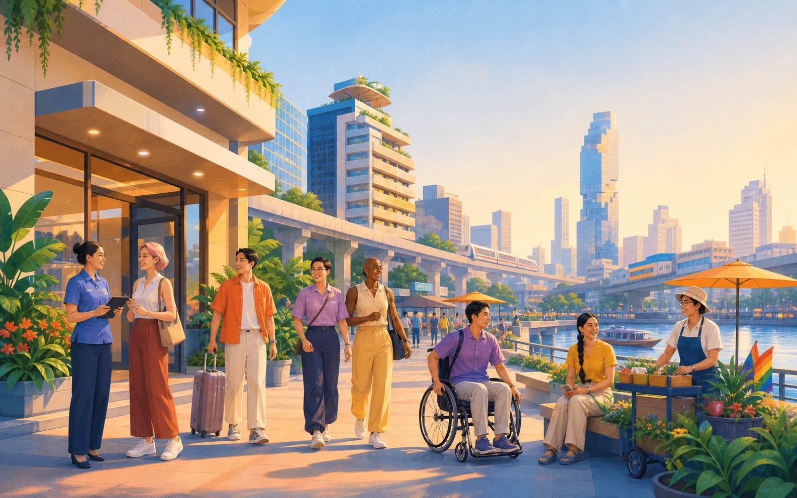 ภาพประกอบบริการและพื้นที่ในเมือง