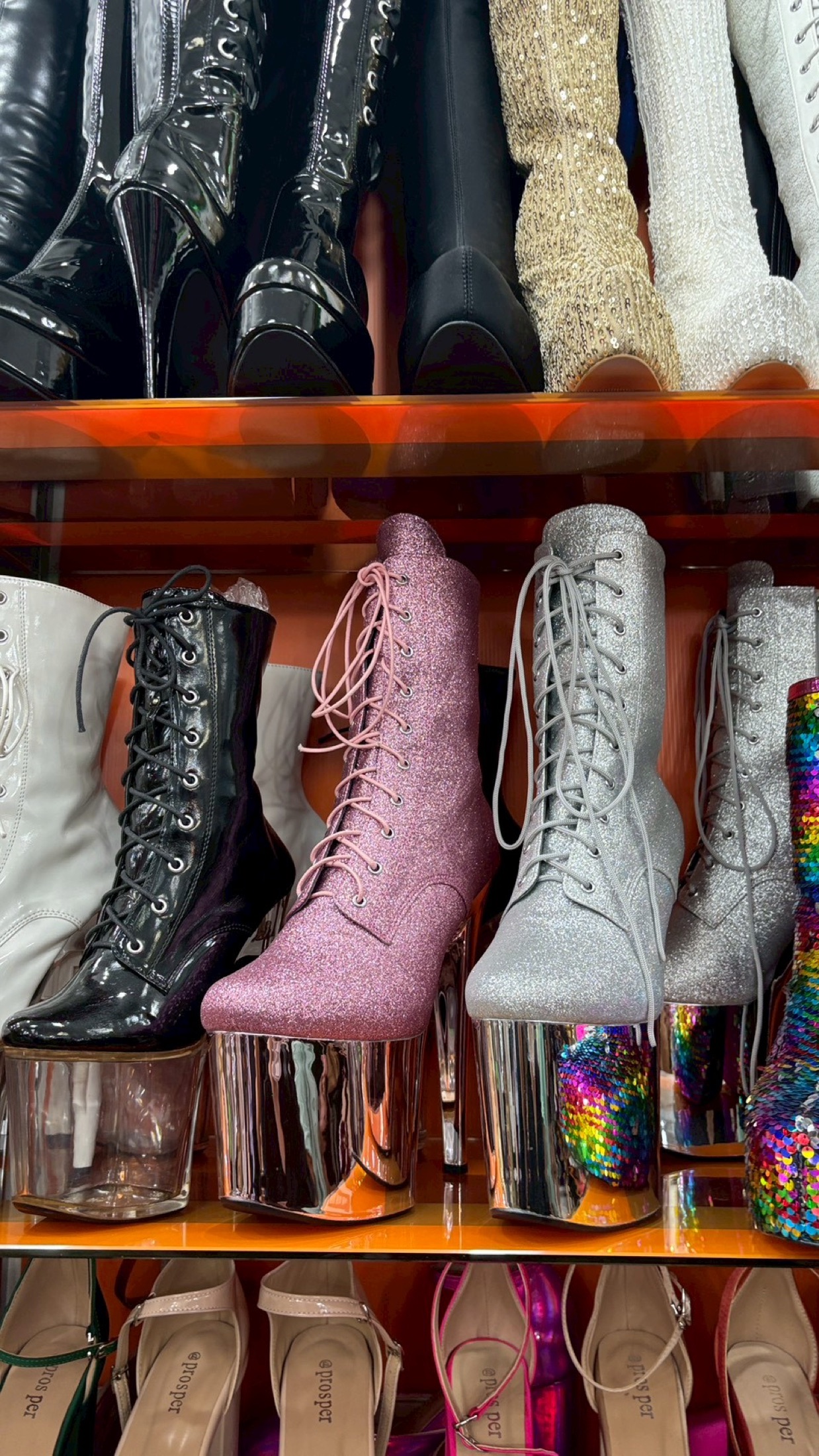 Drag footwear documented during a Bangkok route survey